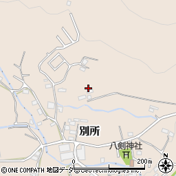 埼玉県ときがわ町（比企郡）別所周辺の地図