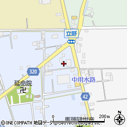埼玉県春日部市立野522周辺の地図