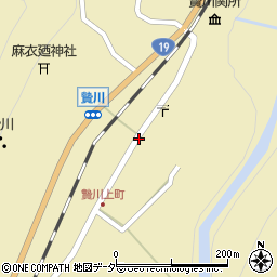 贄川公民館周辺の地図