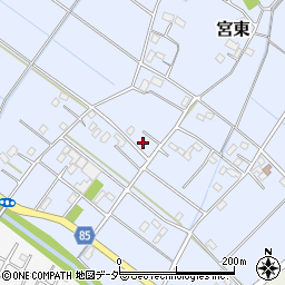 埼玉県宮代町（南埼玉郡）宮東周辺の地図