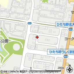 茨城県牛久市ひたち野西周辺の地図