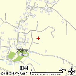 茨城県つくばみらい市田村周辺の地図