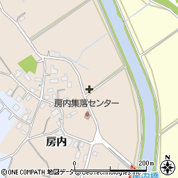 茨城県つくば市房内周辺の地図