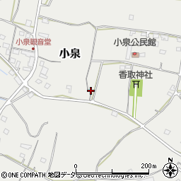 茨城県坂東市小泉周辺の地図