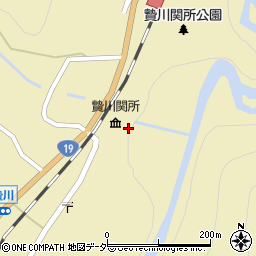 塩尻市文化施設　贄川関所周辺の地図