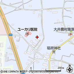 茨城県つくば市大井周辺の地図
