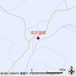 本沢温泉周辺の地図