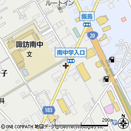 長野県諏訪市中洲2977周辺の地図