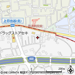 埼玉県桶川市上日出谷673-1周辺の地図