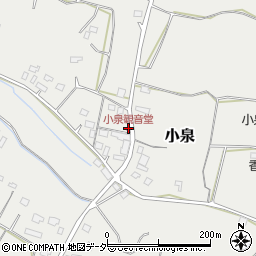 小泉観音堂周辺の地図