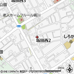 埼玉県桶川市坂田西周辺の地図