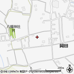 千葉県野田市岡田周辺の地図