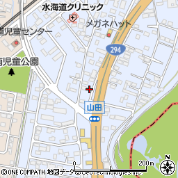 茨城県常総市水海道山田町1452周辺の地図