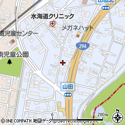 茨城県常総市水海道山田町1454-13周辺の地図