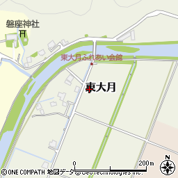 福井県大野市東大月周辺の地図