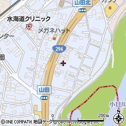 茨城県常総市水海道山田町1108周辺の地図