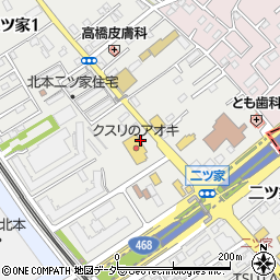 埼玉県北本市二ツ家周辺の地図