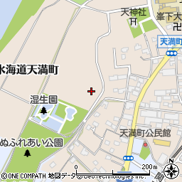 茨城県常総市水海道天満町周辺の地図