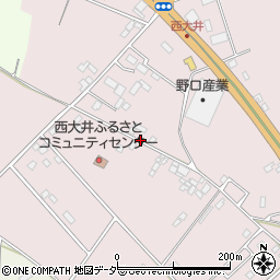 茨城県つくば市西大井周辺の地図