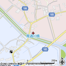 茨城県行方市根小屋185周辺の地図