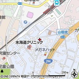 茨城県常総市水海道山田町1537-2周辺の地図