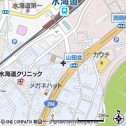 茨城県常総市水海道山田町1544-1周辺の地図