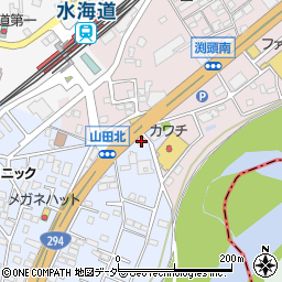 茨城県常総市水海道山田町1081周辺の地図