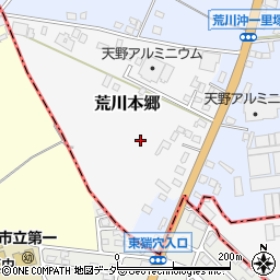 茨城県土浦市荒川本郷周辺の地図