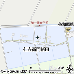 茨城県つくばみらい市仁左衛門新田周辺の地図