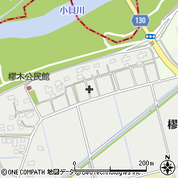 茨城県つくばみらい市樛木周辺の地図
