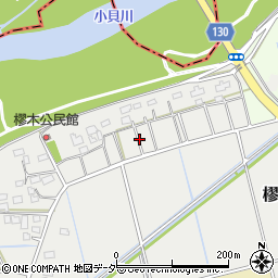 茨城県つくばみらい市樛木周辺の地図