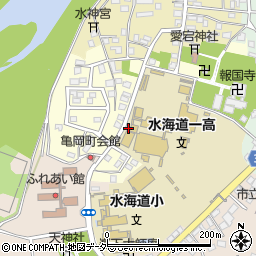 茨城県常総市水海道亀岡町周辺の地図