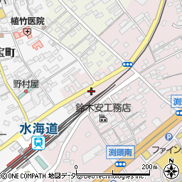 茨城新聞　峯田新聞店周辺の地図