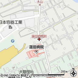 蓮田病院前周辺の地図