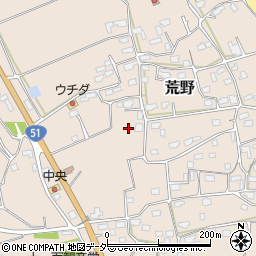 茨城県鹿嶋市荒野121-2周辺の地図