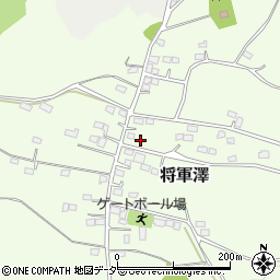 埼玉県比企郡嵐山町将軍澤周辺の地図