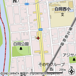 埼玉県白岡市西周辺の地図