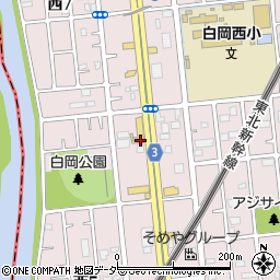 埼玉県白岡市西周辺の地図