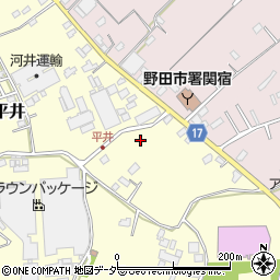 千葉県野田市平井328周辺の地図