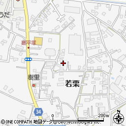 茨城県稲敷郡阿見町若栗1354周辺の地図