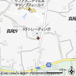 埼玉県北本市高尾9丁目166周辺の地図