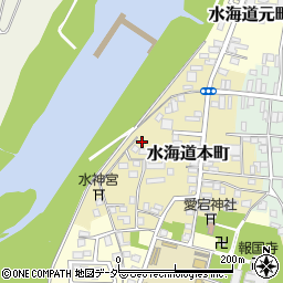 茨城県常総市水海道本町周辺の地図