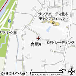 埼玉県北本市高尾9丁目121周辺の地図