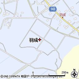 茨城県つくば市羽成周辺の地図