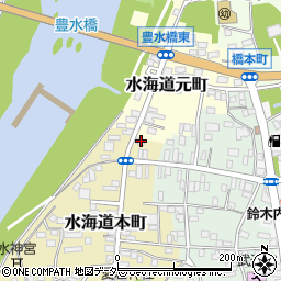 茨城県常総市水海道本町3442周辺の地図
