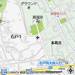埼玉県北本市石戸1丁目185周辺の地図