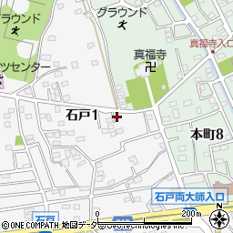 埼玉県北本市石戸1丁目166周辺の地図