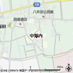 茨城県稲敷郡美浦村中野内周辺の地図