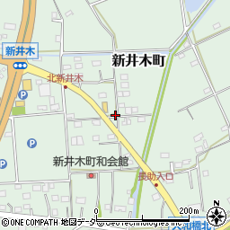 茨城県常総市新井木町周辺の地図