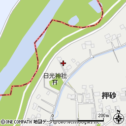 茨城県つくばみらい市押砂718周辺の地図